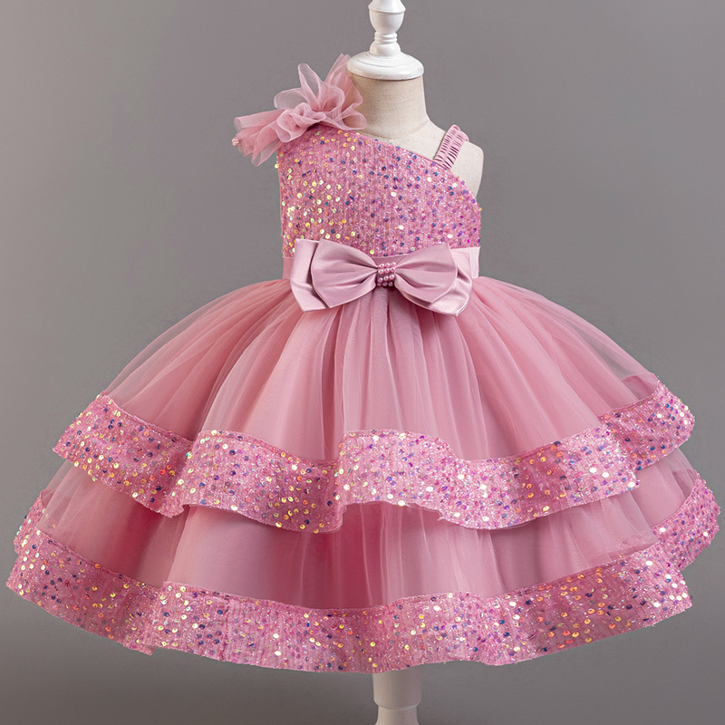 فستان قصير مزين بالترتر مع زهر - مراجعة Baby Clothing Dresser وسعره