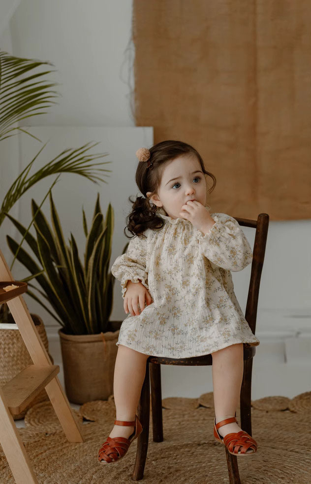 فساتين طفلة الأزهار الربيع الق - مراجعة Baby Clothing Organic وسعره